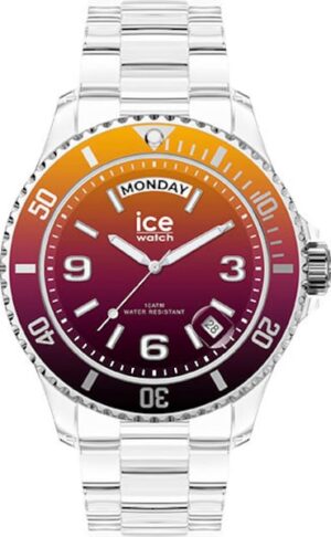 ice-watch Quarzuhr »ICE clear sunset - Fire - Medium - DAYDATE