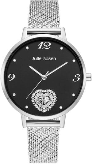 Julie Julsen Quarzuhr »Julie Julsen Heart Drop Silver Black